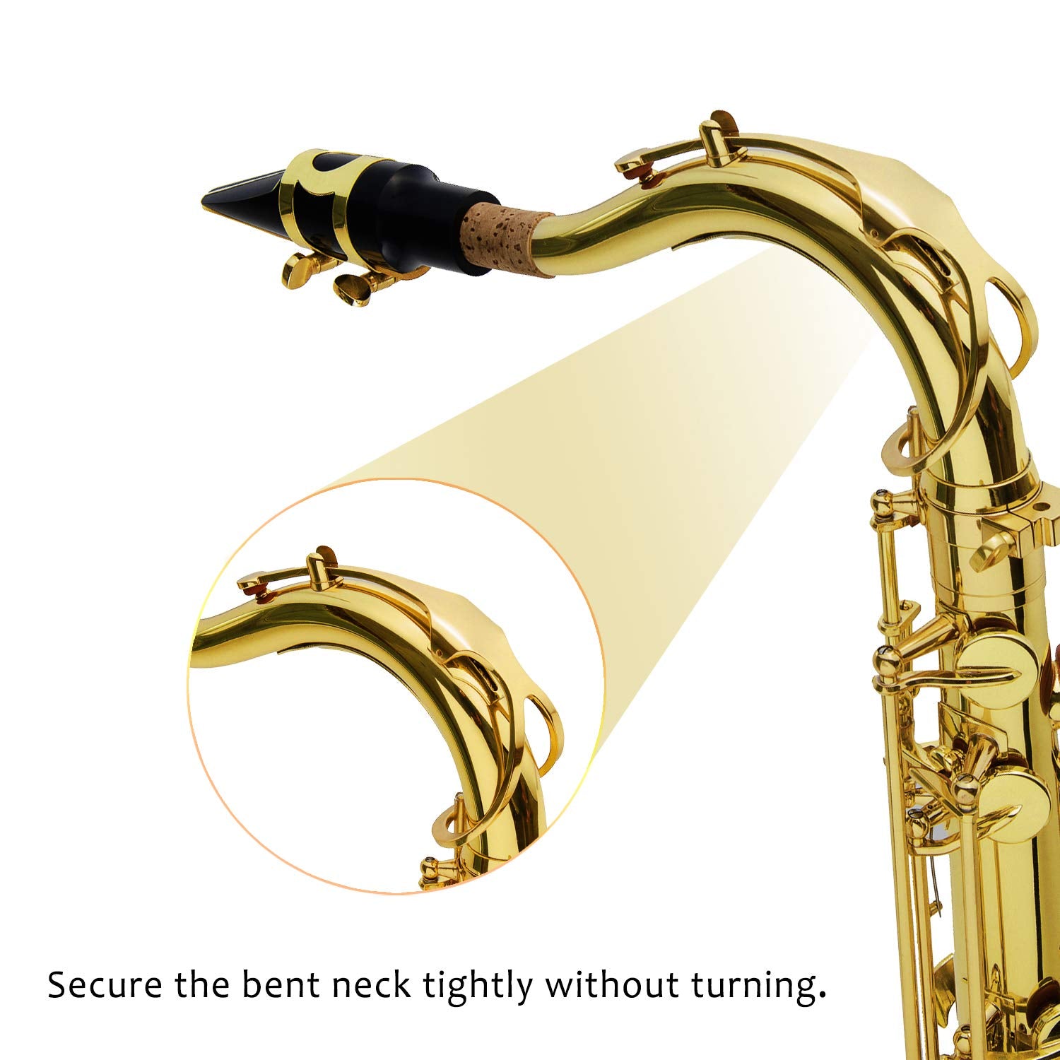 EASTROCK Tenor Saxophone Golden B Flat Tenor Sax Professional Tenor Saxophone for Beginners Students Kids and Musicians with Car
